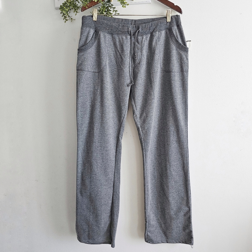 NWT Nana Fashion Gray Sweatpants 2XL Cotton Drawstring Lounge Wide Leg
